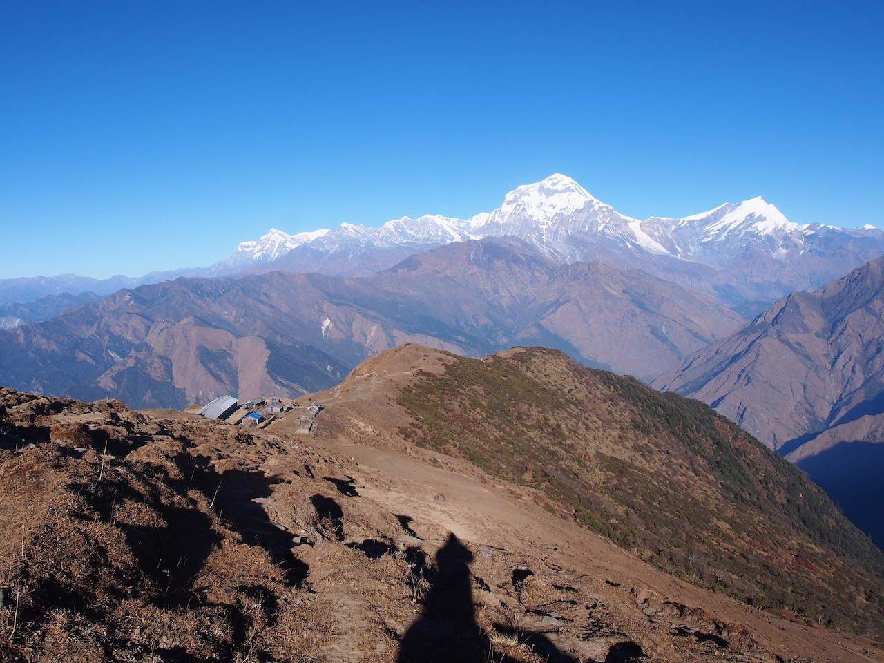 Distance peak view Khopra Ridge Trekking 